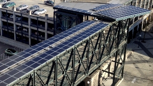 Aerial View of the HIT® Double Solar Panels Installed