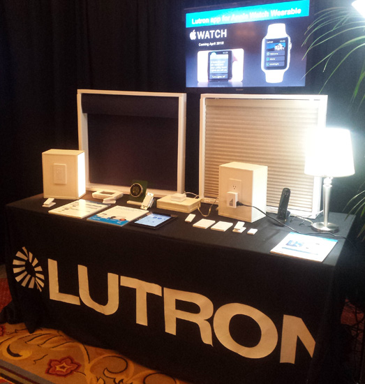 At ISC West, Lutron showcases  its app on an Apple Watch. Credit: SDM magazine staff