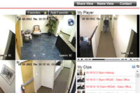 View of three security videos