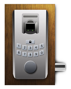 battery-operated fingerprint/keypad bolt lock