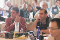 Attendees at an Axis Communications conference