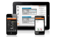 Mobile apps for smart-phones and tablet devices keep homeowners engaged with their security platform-based energy management systems