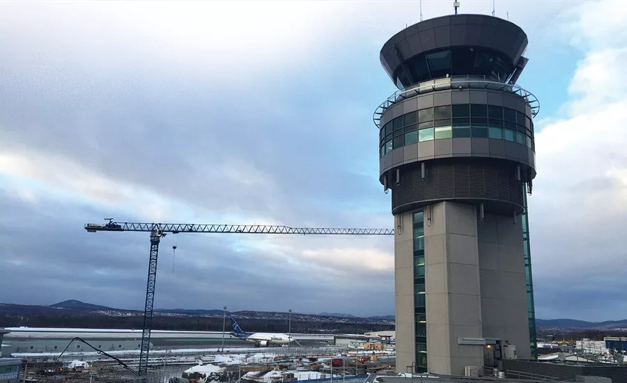 Quebec City Airport, Parking Deck and Air Traffic Control Tower