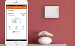 Thermostat control via smartphone app