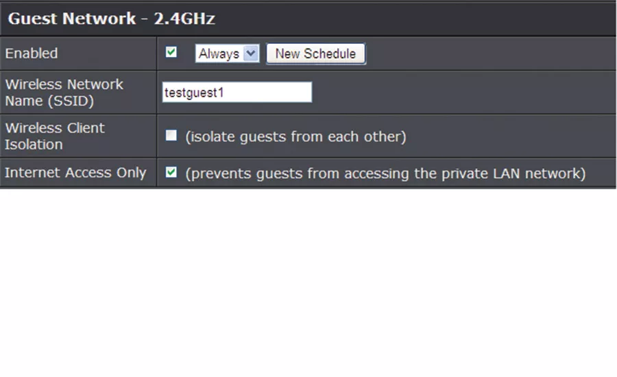 TRENDnet guest network