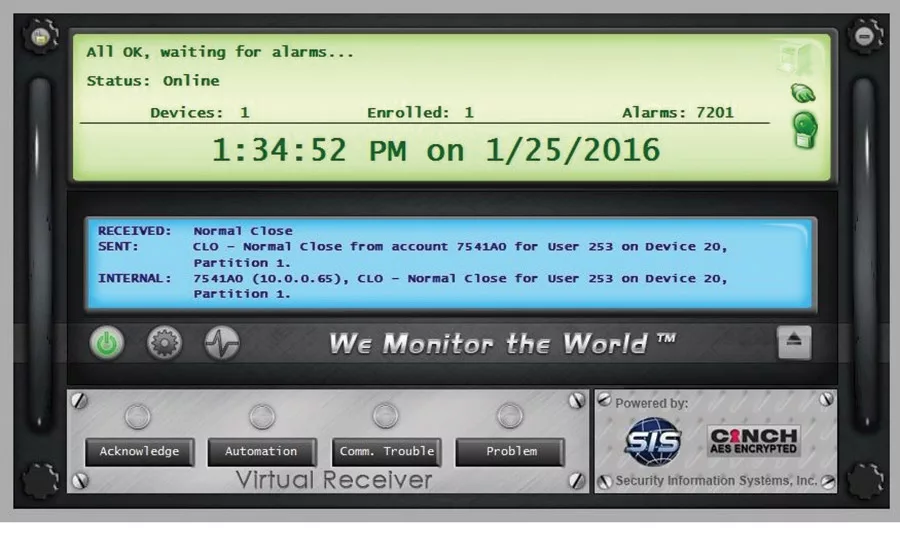 Receiver Receives Encrypted Signals