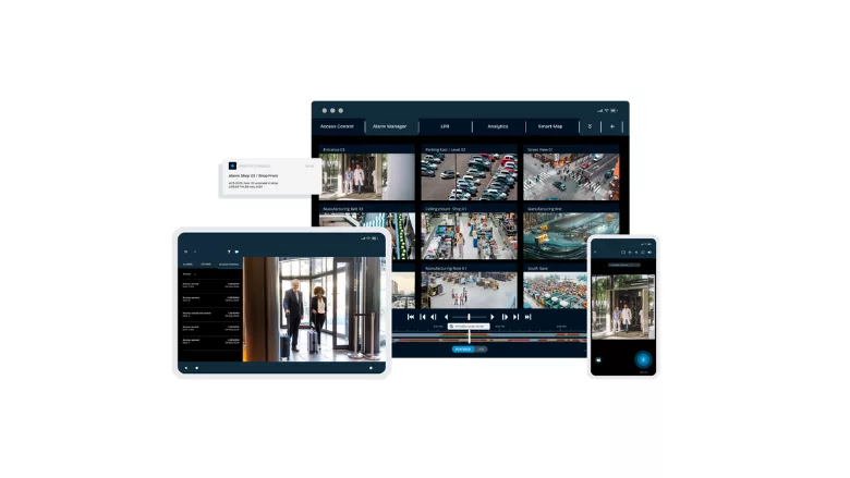 Milestone XProtect dashboard