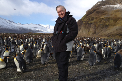 Bob Bonifas with penguins