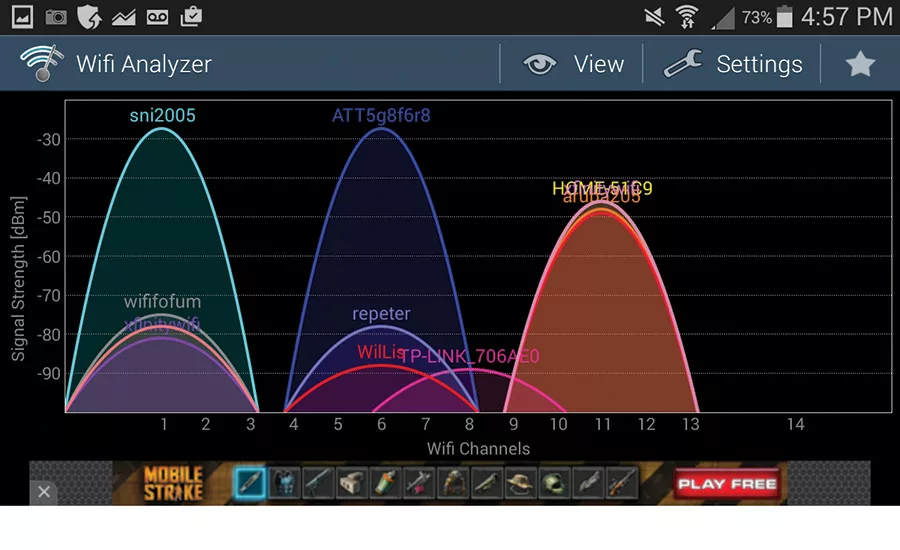 A Wi-Fi analyzer app