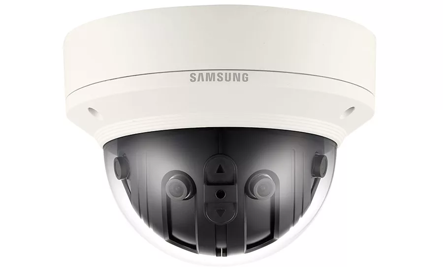 Hanwha Techwin America features a high-resolution 180-deg. panoramic multi-sensor camera
