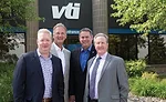 VTI’s Stephen Fisher, Tom Asp, President & CEO, Rick Allan, CTO and Bryan Viau (Left to right) 