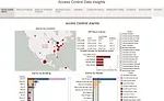 This dashboard from Stanley Security is an overview of access control alarms