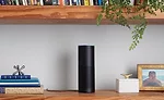 Amazon, which offers Echo (pictured) and the smaller Echo Dot, has the lion’s share of the voice-activated digital assistant market