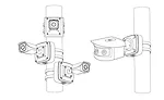 The graphic below illustrates how multi-sensor panoramic cameras can streamline and declutter an installation