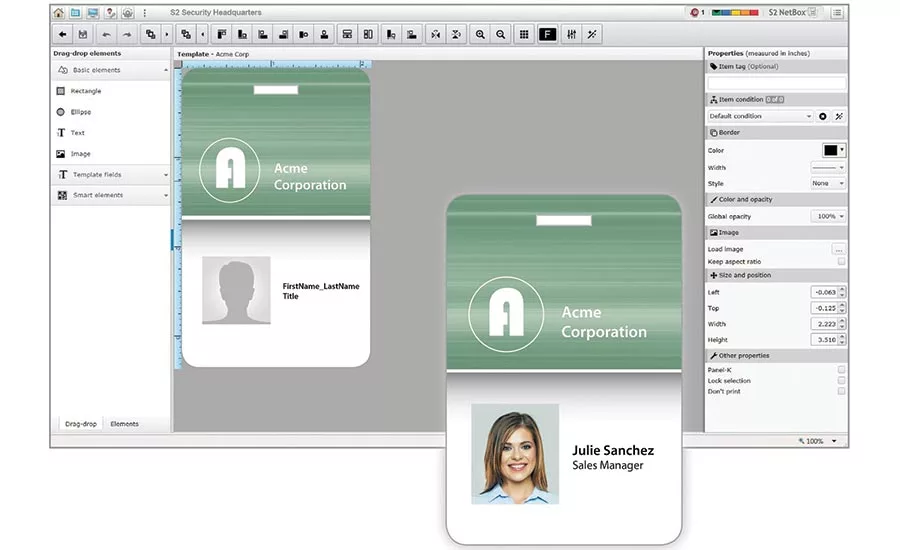 Software Features Enhanced Photo ID Badging System