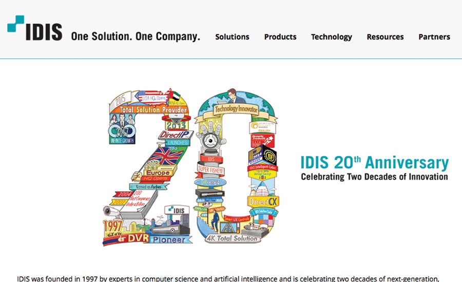 IDIS Celebrates 20th Year In Security Industry