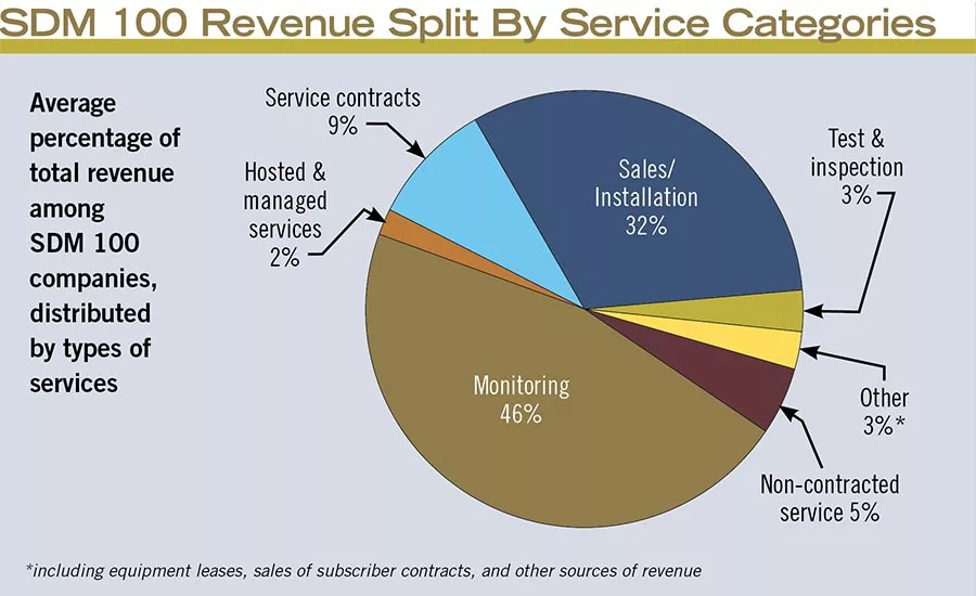 SDM 100 revenue slipt by services