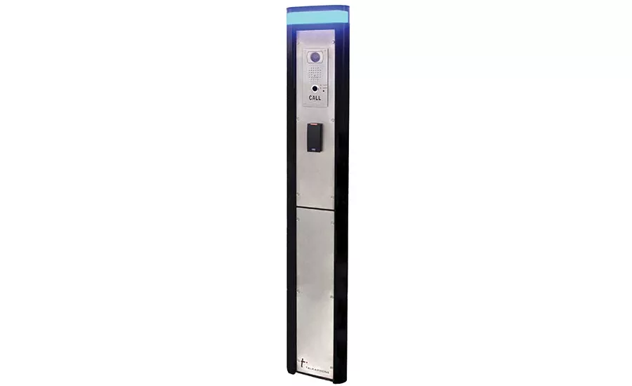 Pedestal Station Provides Building Or Parking Access, Or Courtesy Communication
