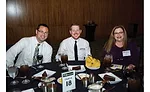 Folks from Owen Security and Kimberlite wait for the first course to be served