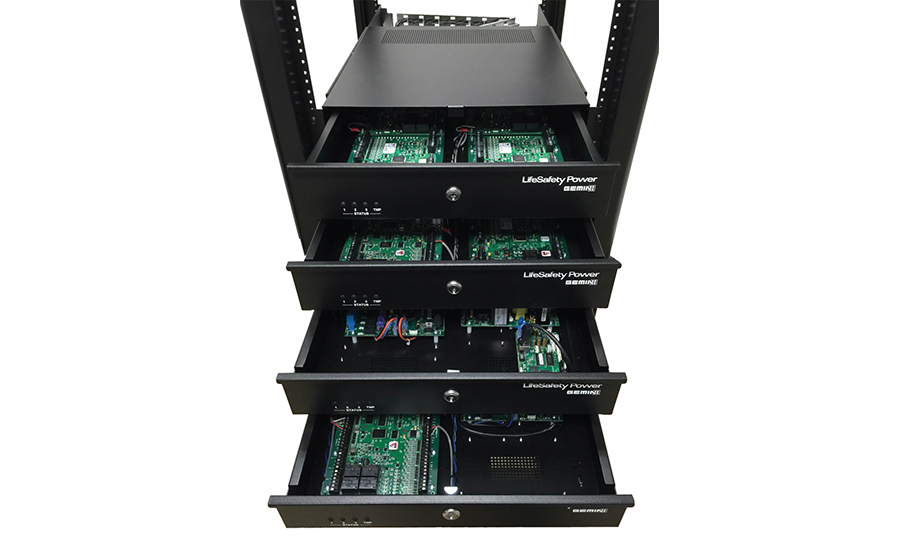 LifeSafety Power’s FlexPower Gemini RGM rack mount power management system - SDM Magazine