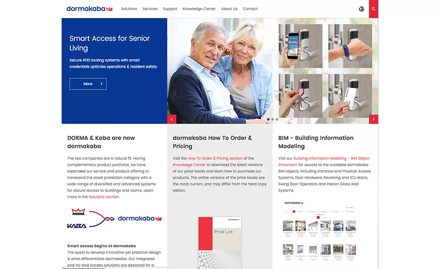 dormakaba launches new website - SDM