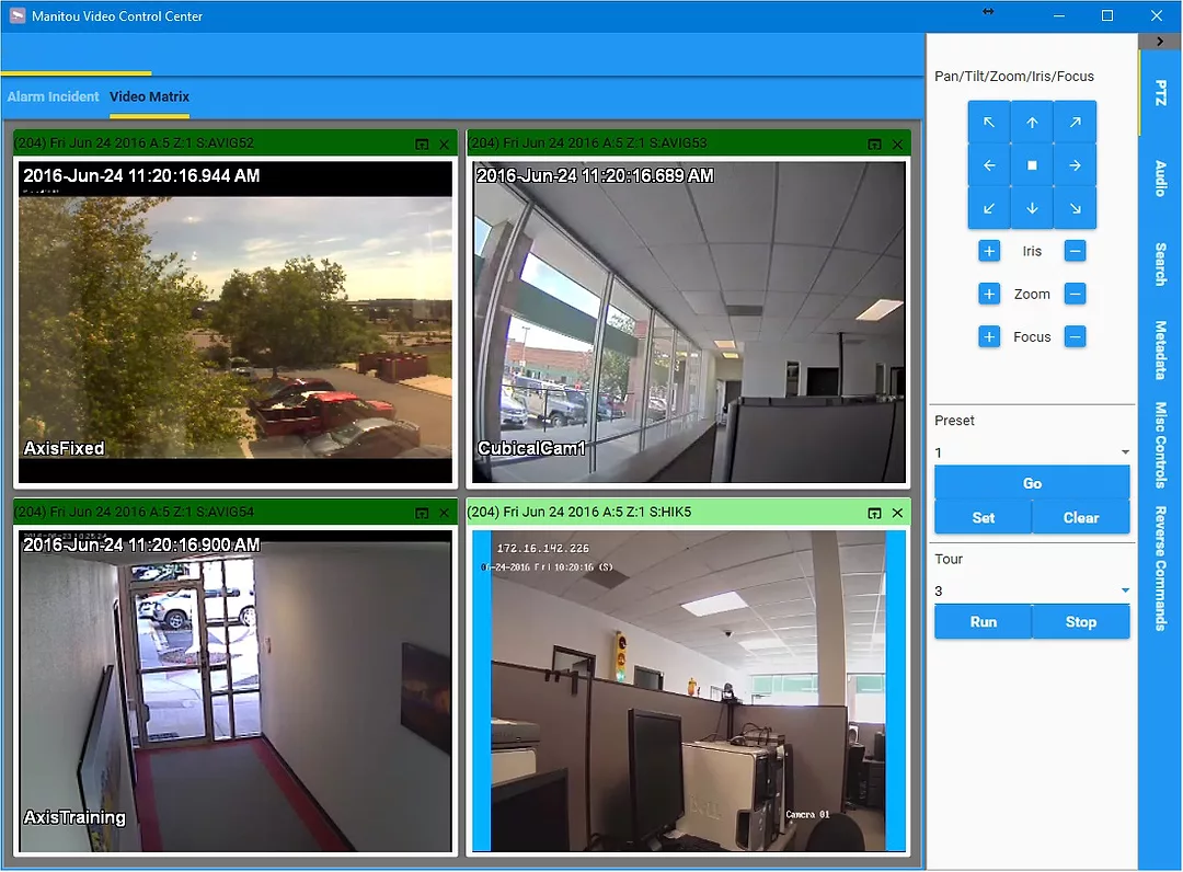 Manitou Video Control Center