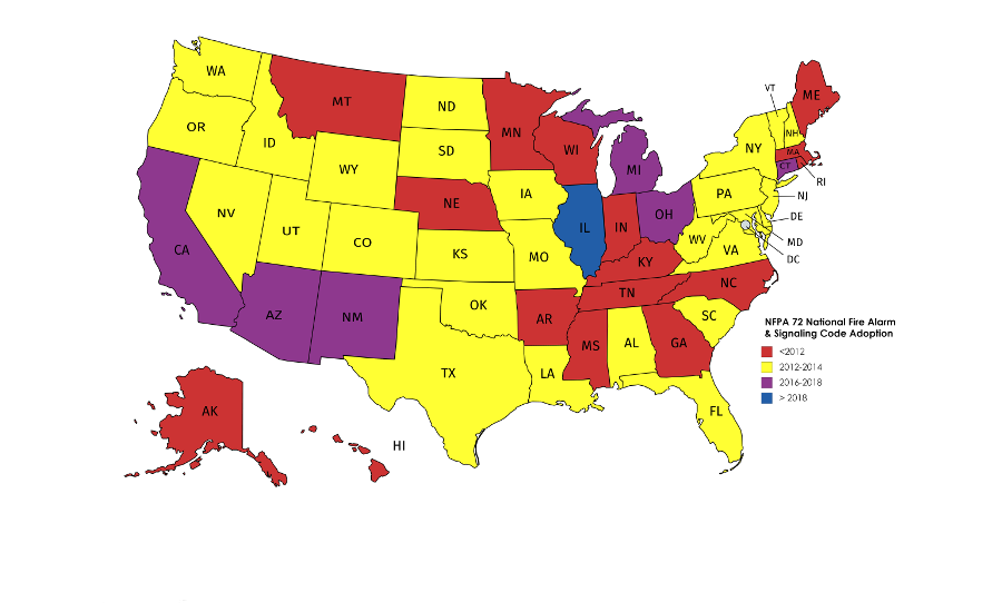 Projected Commercial Construction Chart - Fire Alarms 2018 - SDM Magazine