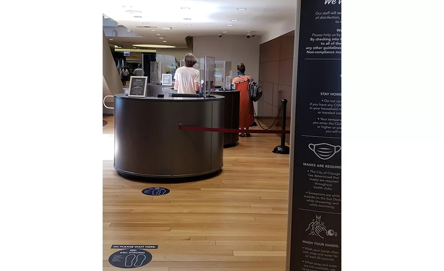 Checking into gym with video
