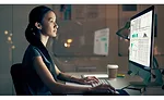 Woman at Monitor