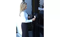 Lady at Door
