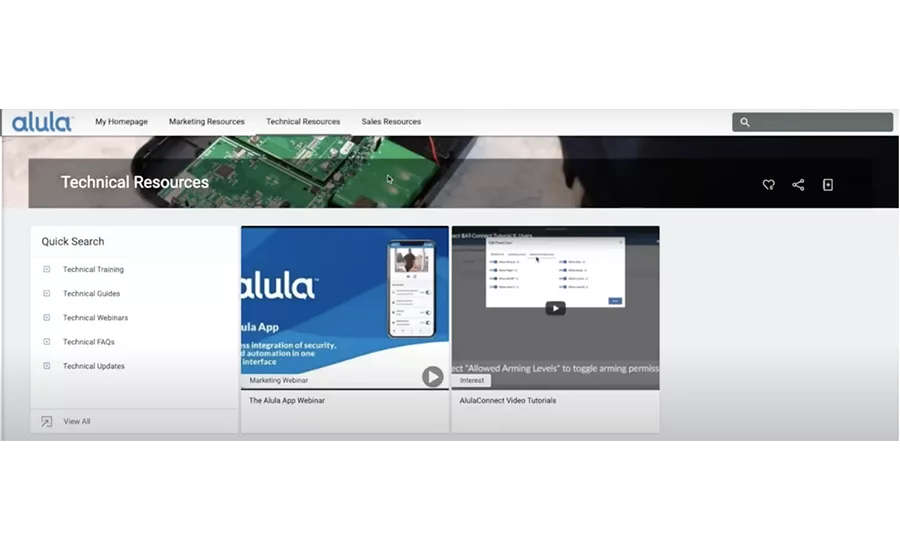 Alula Pro Training Portal