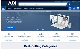 ADI Home Page features