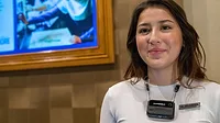 Woman wearing a body camera