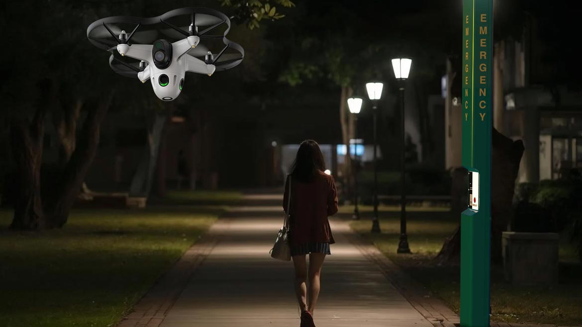 Blue Light Drone