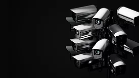 group of video surveillance cameras