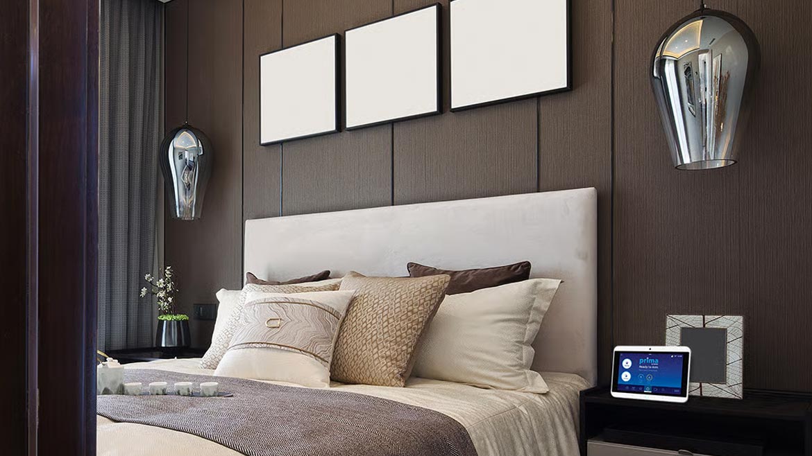 bed with pillows