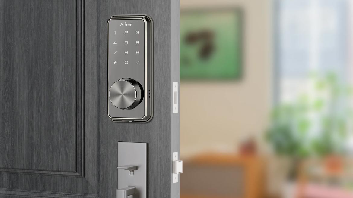 Alfred Smart Lock Grey Door