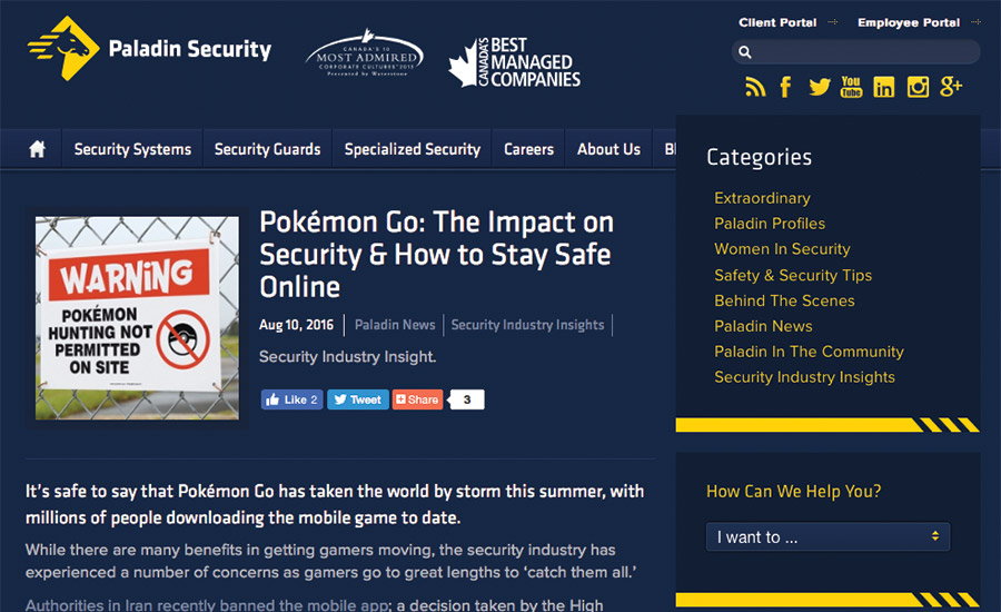 Blog Addresses Pokémon Go Craze