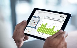 image of 3xLOGIC analytics on a tablet