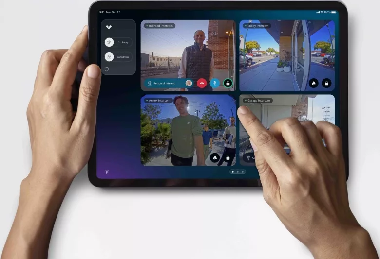 image of Verkada's Intercom app on an iPad.