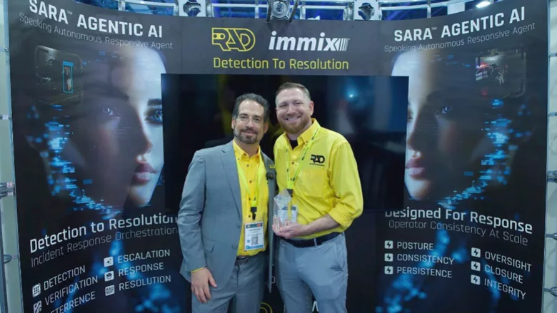 AITX & RAD CEO & CTO Steve Reinharz & RAD COO Tony Taylor accepting the SIA NPS Award for SARA Alive 