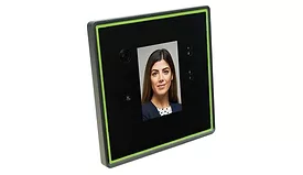 image of an executive on a biometric access scanner