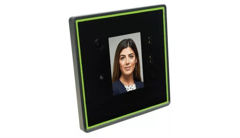 image of an executive on a biometric access scanner