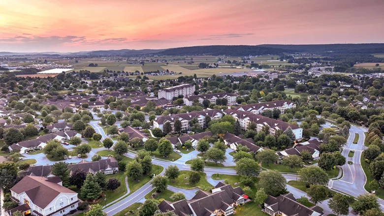 Aeriel view of Garden Spot Communities.