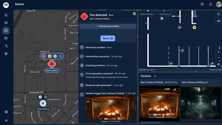 Display of Motorola Solutions' AI features