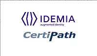 IDEMIA CertiPath logos Image of the IDEMIA & CertiPath logos.