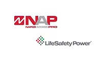Image of the Napco Access Pro & LifeSafety Power logos.