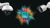 Qognify VMS Adds Support for Pelco IP Camera Series.png image of qognify's logo with a monitoring camera on either side