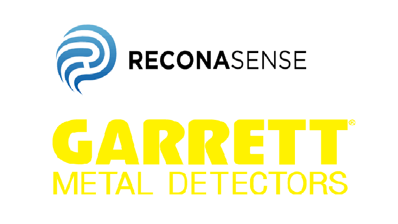 image of the ReconaSense & Garrett Metal Detectors logos