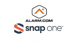 image of the Snap One and Alarm.com logos